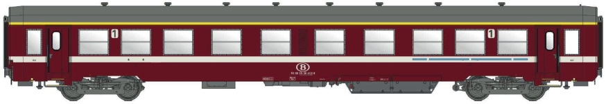 L.S. Models MW40039 - H0 - Personenwagen K4 1. Kl., SNCB, Ep. V
